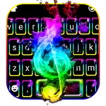 colorful music night android application logo